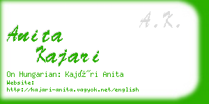 anita kajari business card